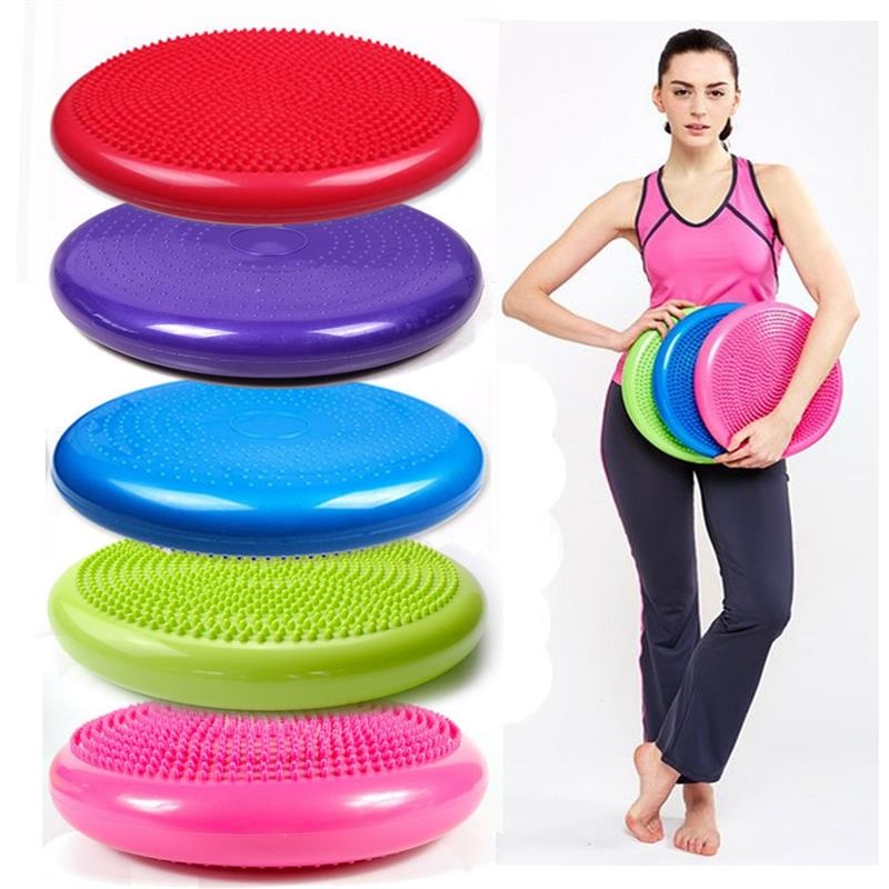 Picture of Balance Stability Disc CushionYoga Pad with Pump, Extra Thick Core Balance Disc, Sensory Cushion for Elementary School Chair Multicolor