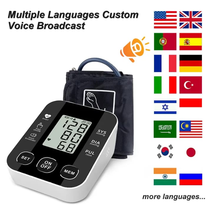 Picture of Digital Blood Pressure Machine Price Medical Sphygmomanometer Arm Pressure Device Bp Monitor Black