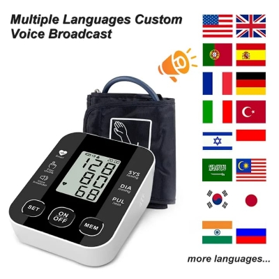 Picture of Digital Blood Pressure Machine Price Medical Sphygmomanometer Arm Pressure Device Bp Monitor Black