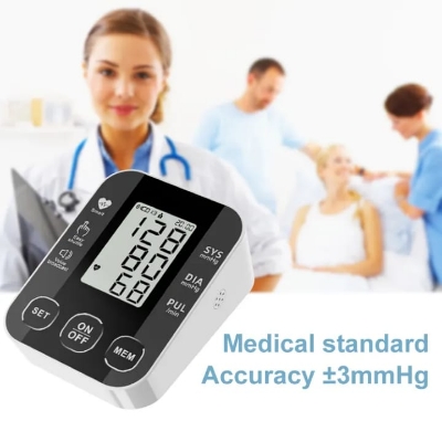 Picture of Digital Blood Pressure Machine Price Medical Sphygmomanometer Arm Pressure Device Bp Monitor Black