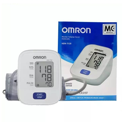 Picture of Omron HEM 7120 Upper Arm Automatic Blood Pressure Home B P Monitor Bp Machine Hem 7120 White