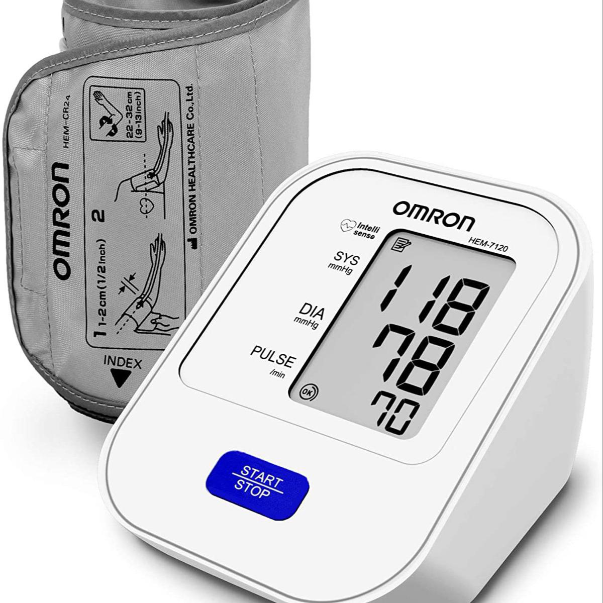 Picture of Omron HEM 7120 Upper Arm Automatic Blood Pressure Home B P Monitor Bp Machine Hem 7120 White