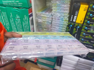 Picture of Homesoul Medicine Organizer Reminder Storage Box for 28 Days or 4 Weeks Multicolor