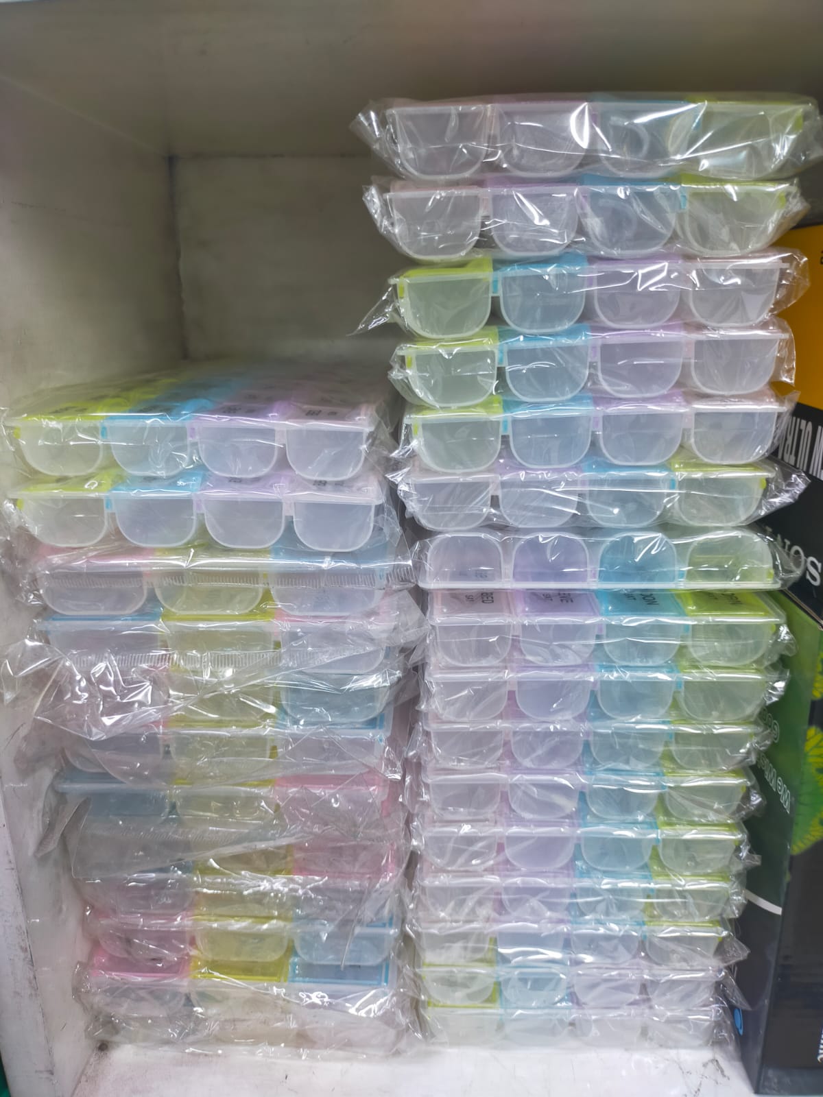 Picture of Homesoul Medicine Organizer Reminder Storage Box for 28 Days or 4 Weeks Multicolor