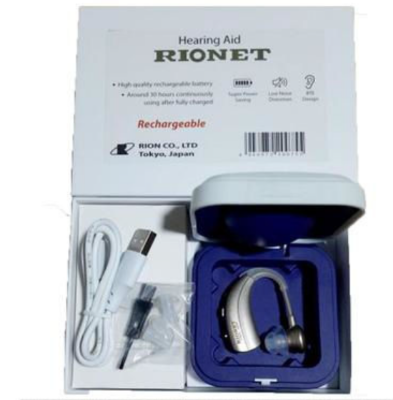 Picture of Rionet Rechargeable Digital Hearing aid high-range BTE Gold