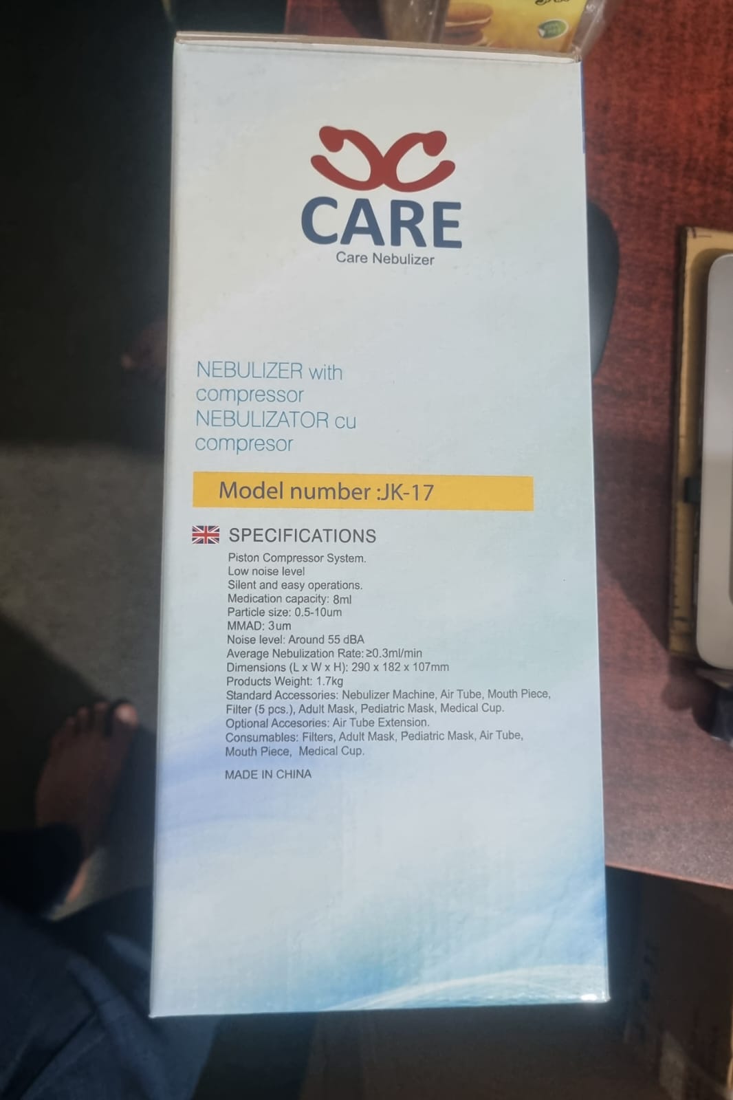 Picture of Care Portable compressor nebulizer Child & Adults Nebulizetion 