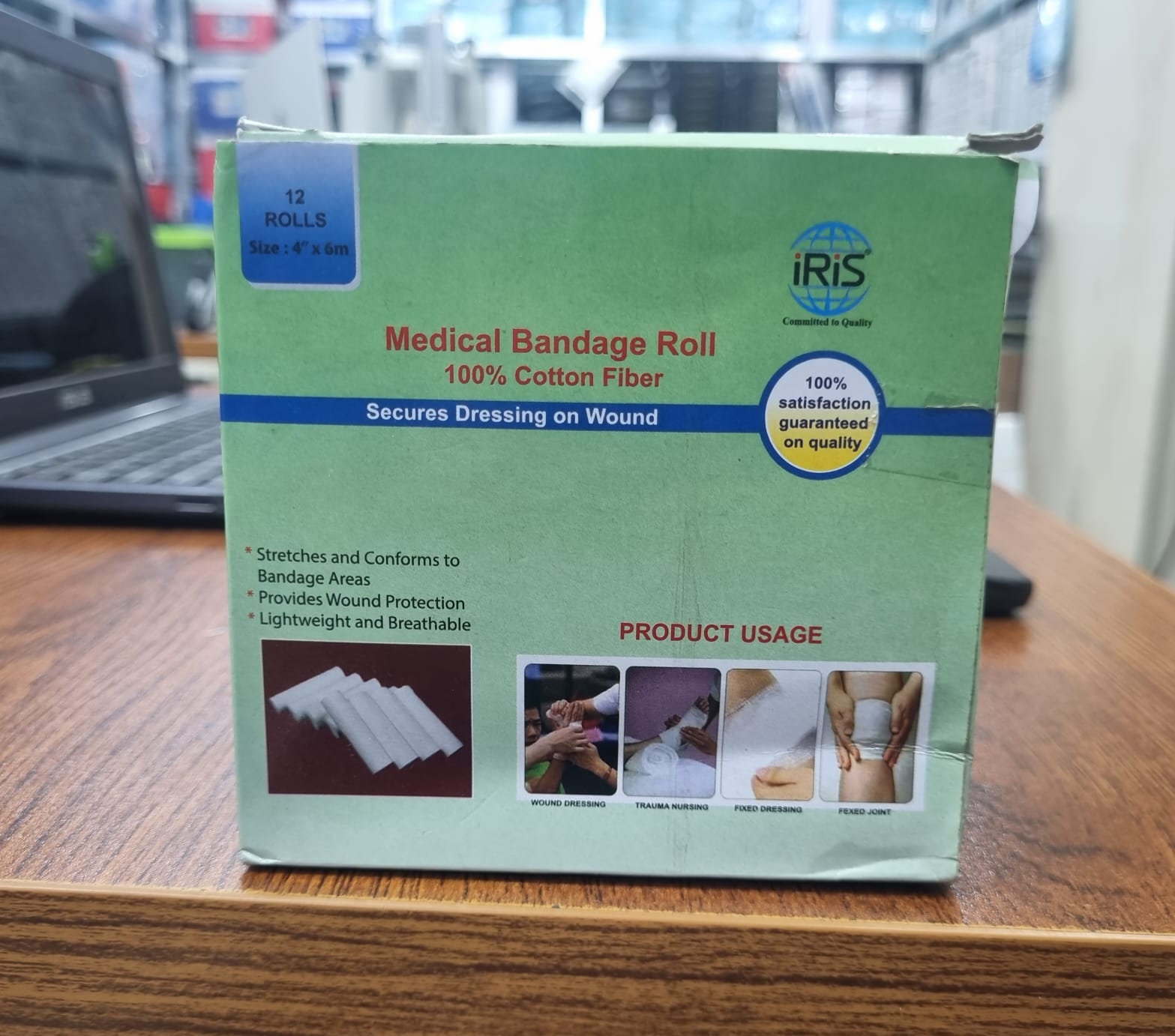 Picture of Gauze Bandage Roll for First Aid Pain Relief - 12pcs 