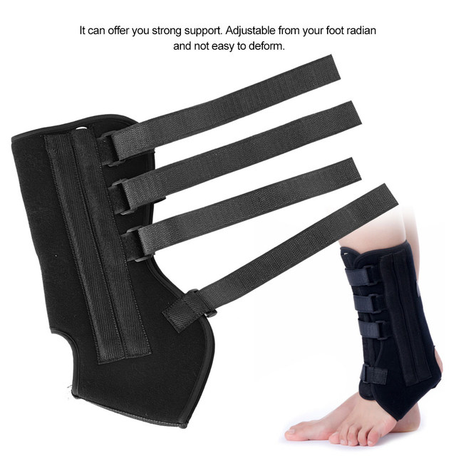 Picture of Foot Stabilizer Brace Ankle Fixation Joint External Ankle Fracture Tibial Fixation Treatment Support Posture Correct Orthopedic Black