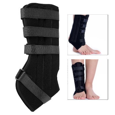 Picture of Foot Stabilizer Brace Ankle Fixation Joint External Ankle Fracture Tibial Fixation Treatment Support Posture Correct Orthopedic Black