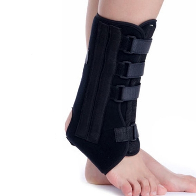 Picture of Foot Stabilizer Brace Ankle Fixation Joint External Ankle Fracture Tibial Fixation Treatment Support Posture Correct Orthopedic Black
