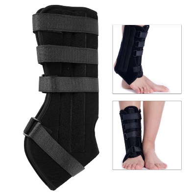 Picture of Foot Stabilizer Brace Ankle Fixation Joint External Ankle Fracture Tibial Fixation Treatment Support Posture Correct Orthopedic Black