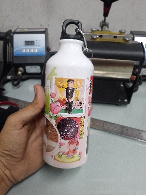 Picture of Customize Alluminium Water Bottle Print with Your Own PHOTO, Design. 650 ML Multicolor