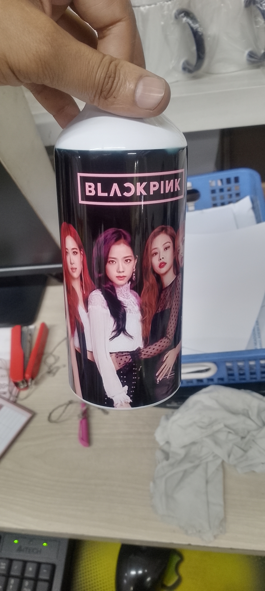 Picture of Customize Alluminium Water Bottle Print with Your Own PHOTO, Design. 650 ML Multicolor