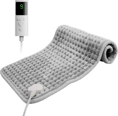 Picture of Heating Pad for Back Pain, 12''×24'' Heating Pad for Period Cramps Neck Shoulder Knee Leg with 9 Heat Settings Auto Shut-Off and Rapid-Heating, Ideal Gift for Family and Friends, Gray 