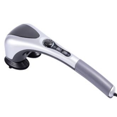 Picture of Electric Dual Head Heavy Hammer Massager, Handheld Neck and Back Massage,  for Deep Tissue Pain Relief, Restore Muscles in The Back, Shoulders, Legs, and Whole Body Silver-Black