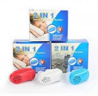 Picture of 2 In 1 Anti Snoring and Air Purifier Silicone Snore Nose Clip Vents Multicolor