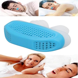 Picture of 2 In 1 Anti Snoring and Air Purifier Silicone Snore Nose Clip Vents Multicolor