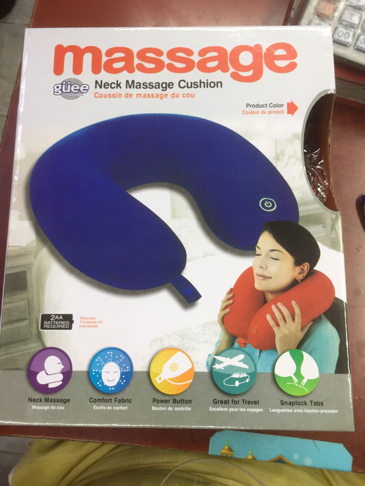 Picture of Neck Massager Pillow Vibrating Massage Cushion Multicolor