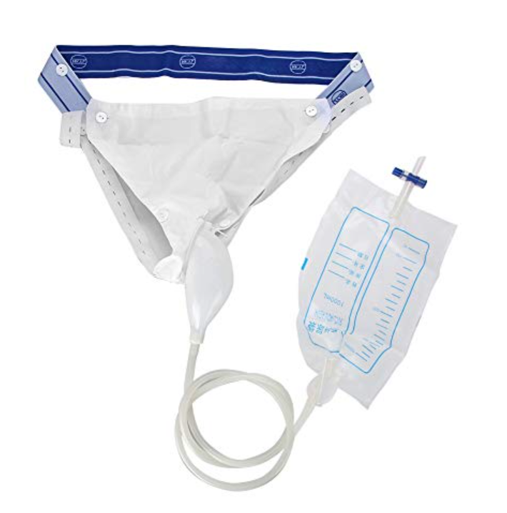 Picture of Silicone urine collector reusable portable urinal collection pants for home care with 2 bags of catheter 