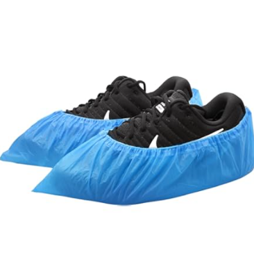 Picture of Surgical Disposable Shoe Covers, Non Woven Fabric Boot Covers for Indoors 100 Pcs Pack(50 Pairs), Shoes Cover Blue