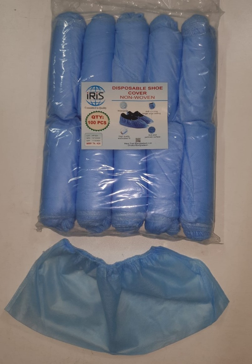Picture of Surgical Disposable Shoe Covers, Non Woven Fabric Boot Covers for Indoors 100 Pcs Pack(50 Pairs), Shoes Cover Blue