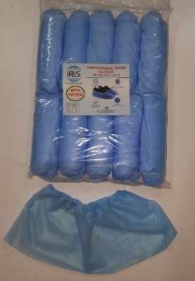 Picture of Surgical Disposable Shoe Covers, Non Woven Fabric Boot Covers for Indoors 100 Pcs Pack(50 Pairs), Shoes Cover Blue