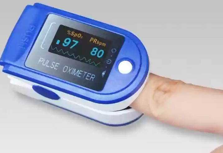Picture of Pulse Oximeter Fingertip And thermometer Combo Offer Blue