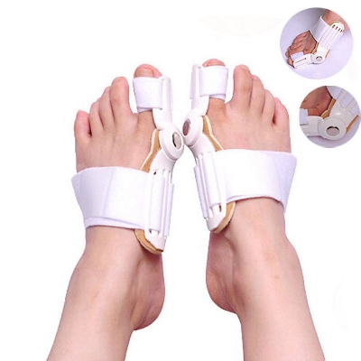 Picture of Orthopedic Corrector Bunion Splint Big Toe Straightener Corrector Foot Pain Relief Hallux Valgus Correction Pedicure Foot Care White