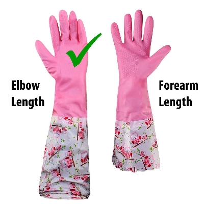 Picture of Reusable Waterproof Household Latex Hand Gloves for Kitchen Dish Washing Laundry Cleaning Gardening and Sanitation 