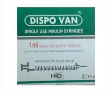 Picture of Dispo Van Insulin Syringe 1ml 30G (100 pice) 