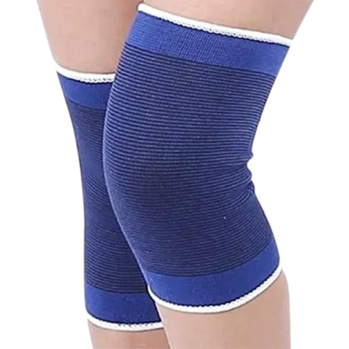 Picture of 2pis Knee Support Adjustable Sleeve For Knee Cap compression Pain relief Running Gym Sports activity For Men & Women - Blue