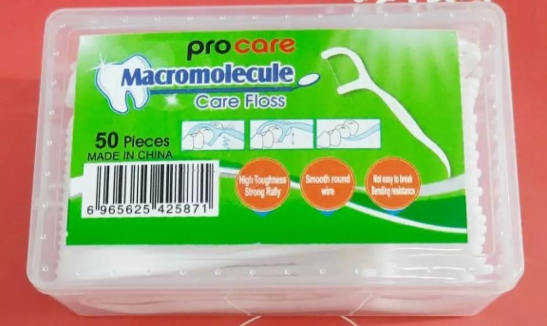Picture of Procare Macromolecule Dental Floss Pick Toothpick Inner dental Cleaner Tooth Picks-50 pcs 
