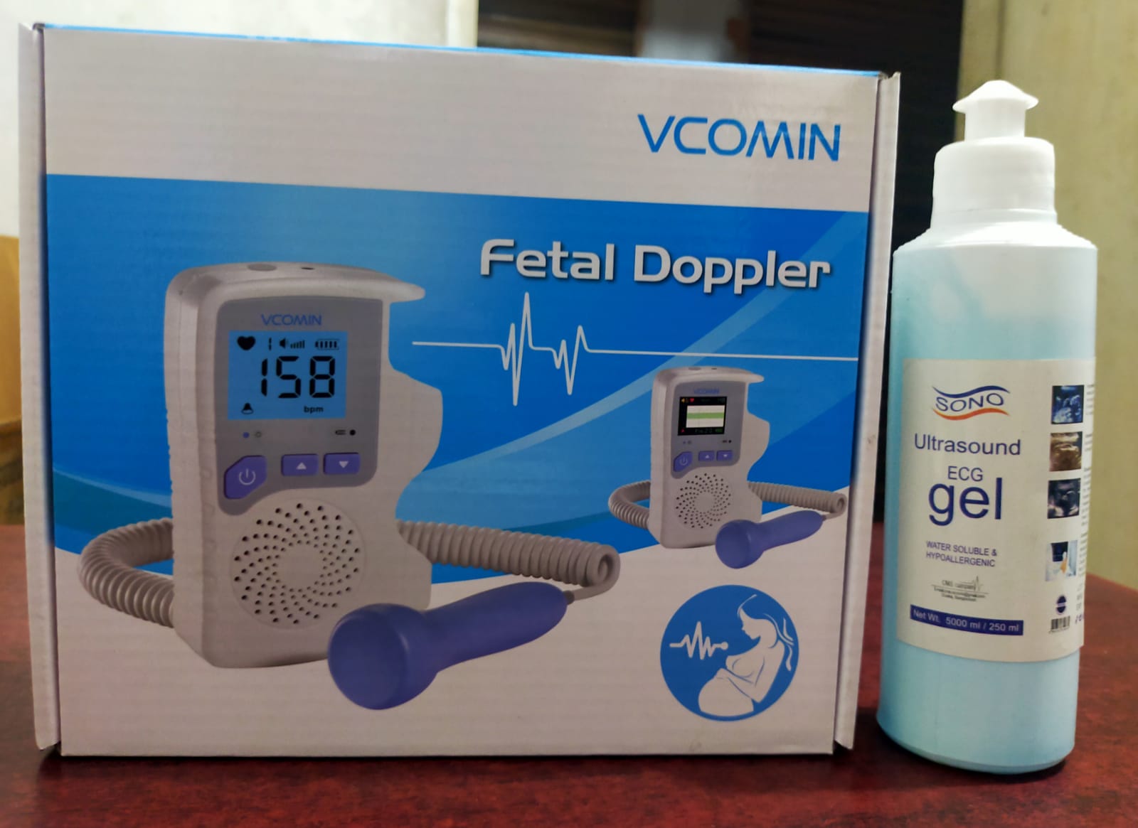 Picture of Vcomin Fetal Doppler rechargeable with 250ml gel Multicolor