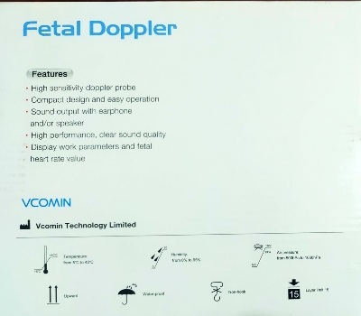Picture of Vcomin Fetal Doppler rechargeable with 250ml gel Multicolor