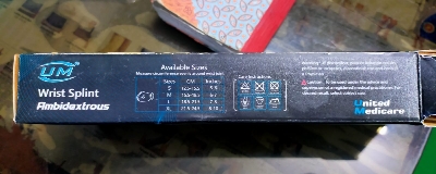 Picture of Wrist Splint Ambidextrous Multicolor