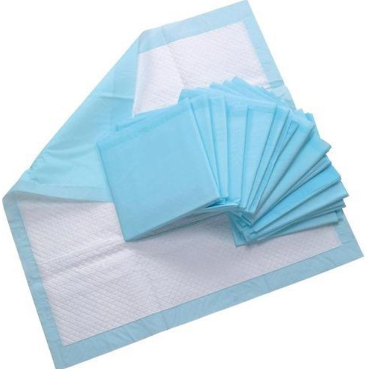 Picture of Plain Rectangular Underpad Sheet 1 Pack 10 pcs Blue