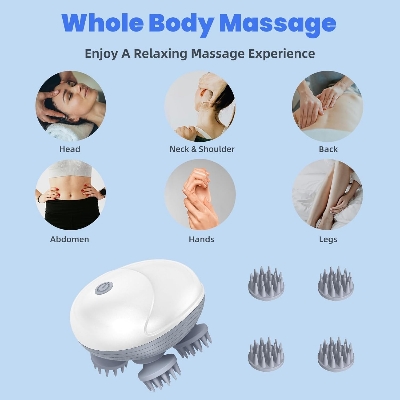 Picture of Upgraded Handheld Pet Massager for Dogs and Cats, 4 Rotatable Massage Heads, Three Modes, Electric Cat Massager Dog, for Relieving Tight Stiffness Muscles, Promote Bonding 