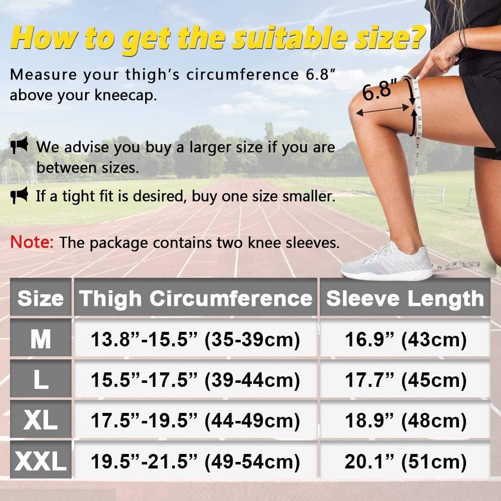 Picture of Professional Knee Brace for Knee Pain Men Women Knee Compression Sleeve Support for Running GYM Workout Sports Joint Pain Relif Black