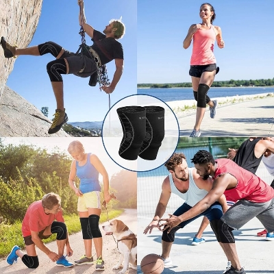 Picture of Professional Knee Brace for Knee Pain Men Women Knee Compression Sleeve Support for Running GYM Workout Sports Joint Pain Relif Black