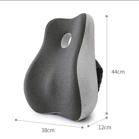 Picture of Back Support for Office Chair, Memory Foam Back Rest for Office Chair, Chair Back Support for Back Pain Relief, for Office/Home Chair & Car Seat, Removable Cover Light Ash