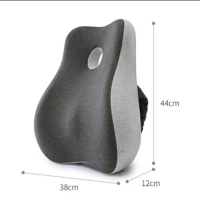 Picture of Back Support for Office Chair, Memory Foam Back Rest for Office Chair, Chair Back Support for Back Pain Relief, for Office/Home Chair & Car Seat, Removable Cover Light Ash