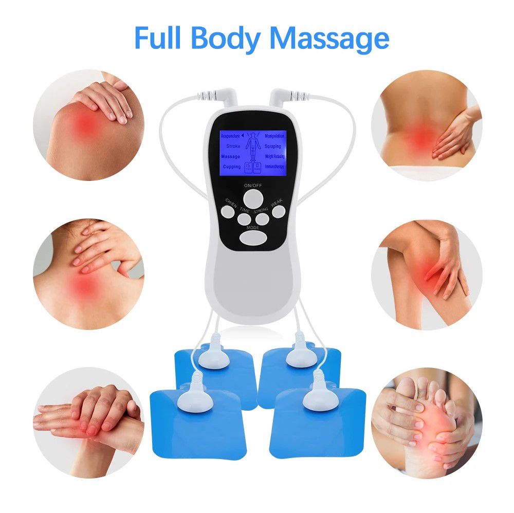 Picture of 8 Mode EMS Electric Herald Tens Machine Acupuncture Body Massage Digital Therapy Massager Muscle Stimulator Electrostimulator Multicolor