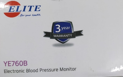 Picture of Elite Automatic Blood Pressure Monitor YE760B White
