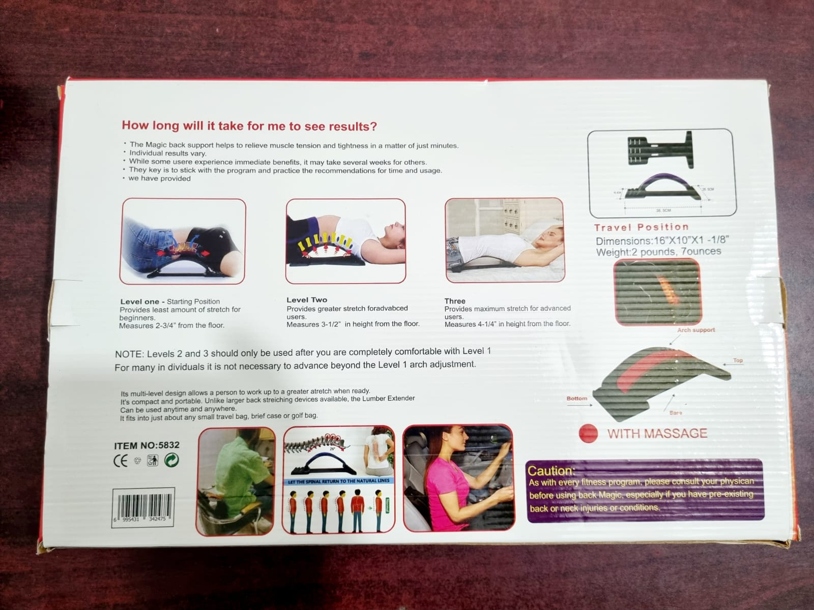 Picture of Back Massage Magic Stretcher Back Support Lumbar Spine Massager Relaxation Spine Pain Fitness Tools Multicolor