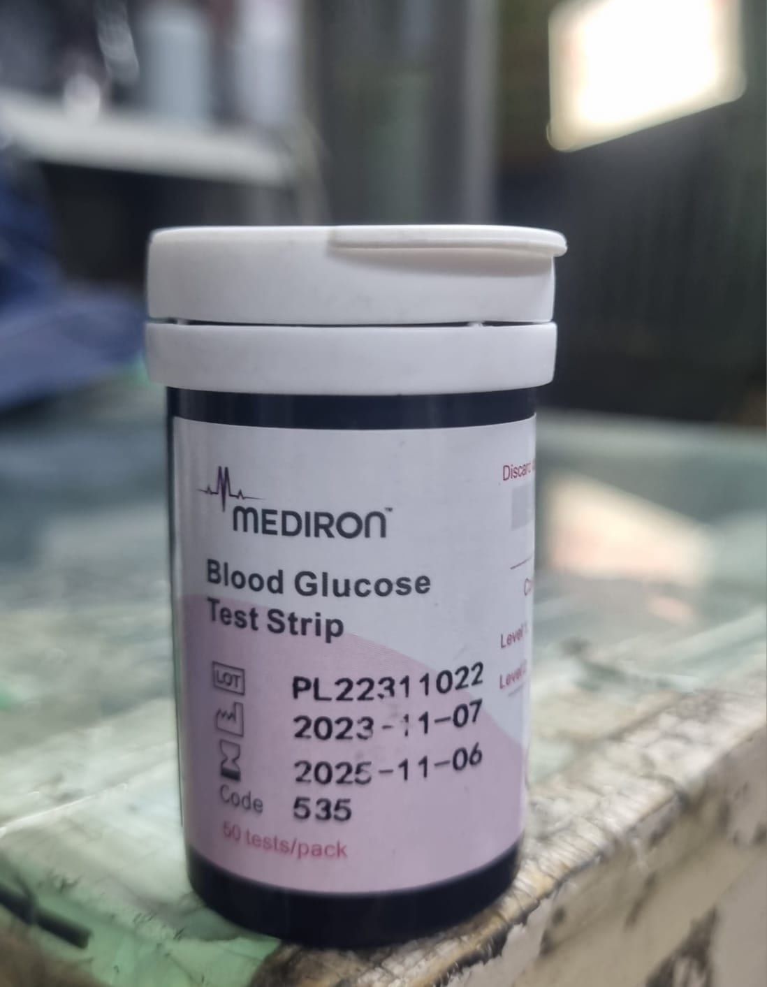 Picture of MEDIRON Blood Glucose Test Strips 50 PCS 