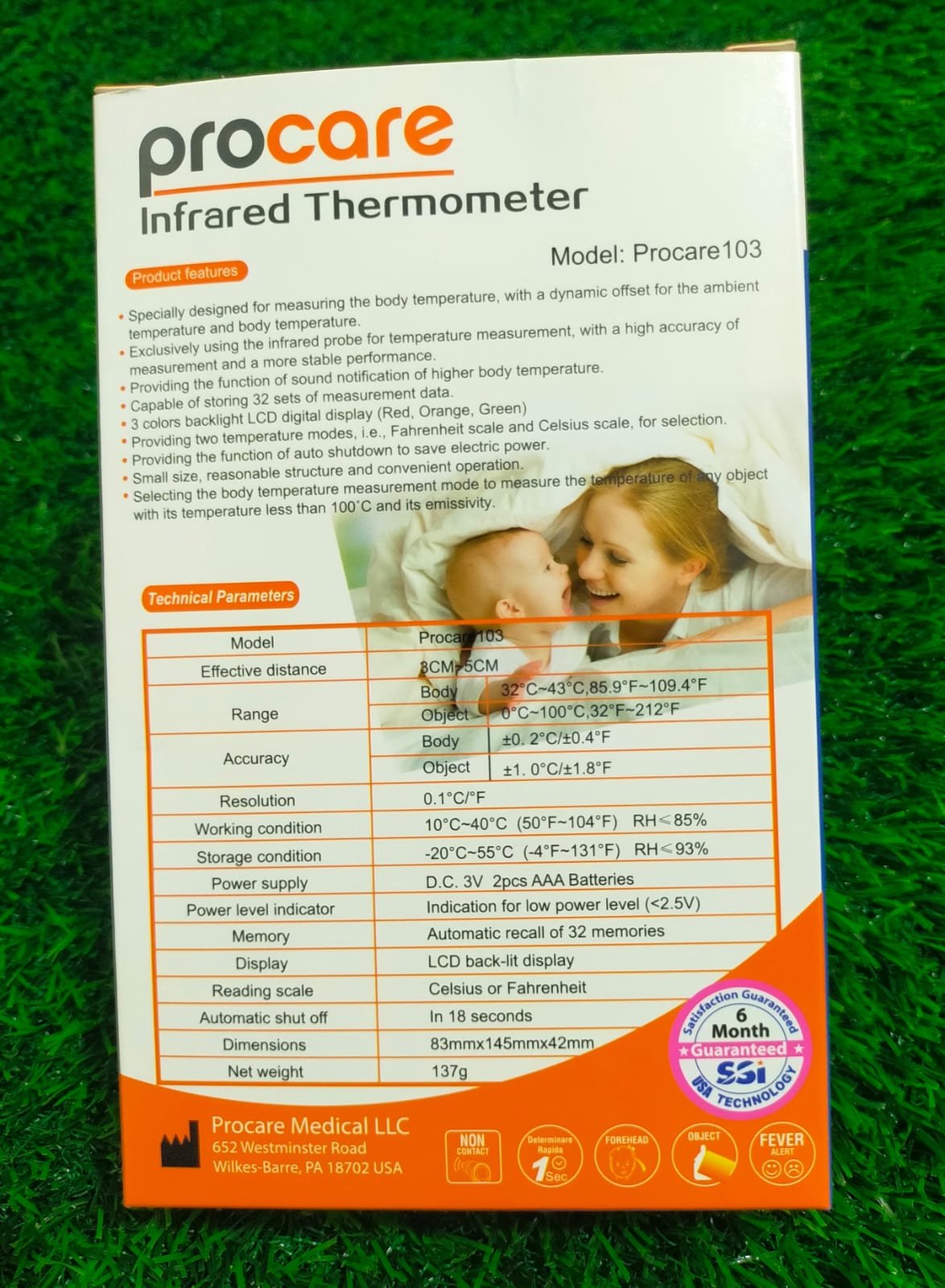 Picture of Procare infrared thermometer model 103 White