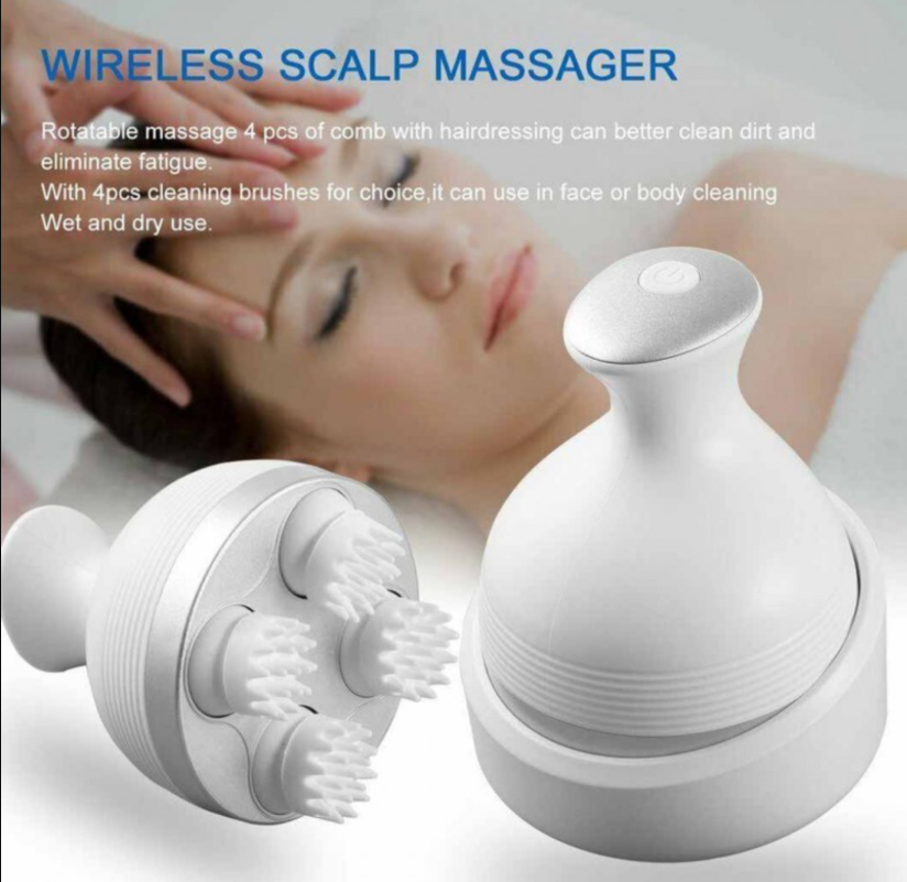 Picture of Electric Head Massager Multifunctional Health Care For Scalp Body Shoulder Neck Pet Cat Dog Massage Relieve Stress Rechargeable 
