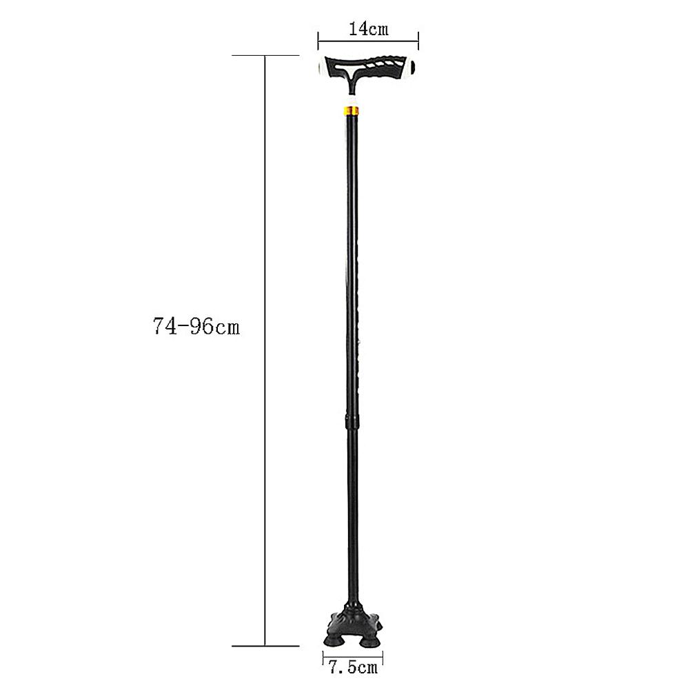 Picture of Folding Trekking Poles T-handle Hiking Anti-Slip Poles Cane Walking Stick Cane Crutch with LED Light Mountaineering Hiking Tools Multicolor