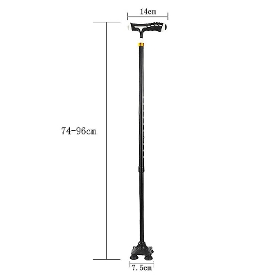 Picture of Folding Trekking Poles T-handle Hiking Anti-Slip Poles Cane Walking Stick Cane Crutch with LED Light Mountaineering Hiking Tools Multicolor