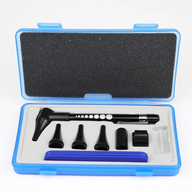 Picture of Ear Nose and Throat Medical Diagnostic Otoscope Ear Examination Kit with LED Lamp. 